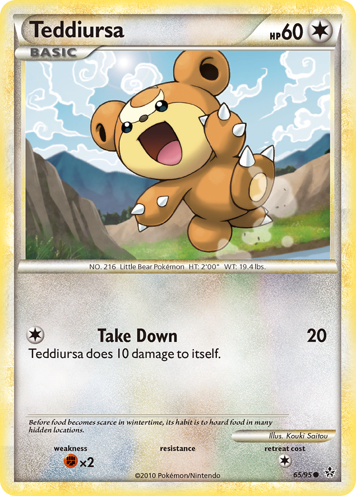 Teddiursa (65/95) [HeartGold & SoulSilver: Unleashed] | Good Games Modbury