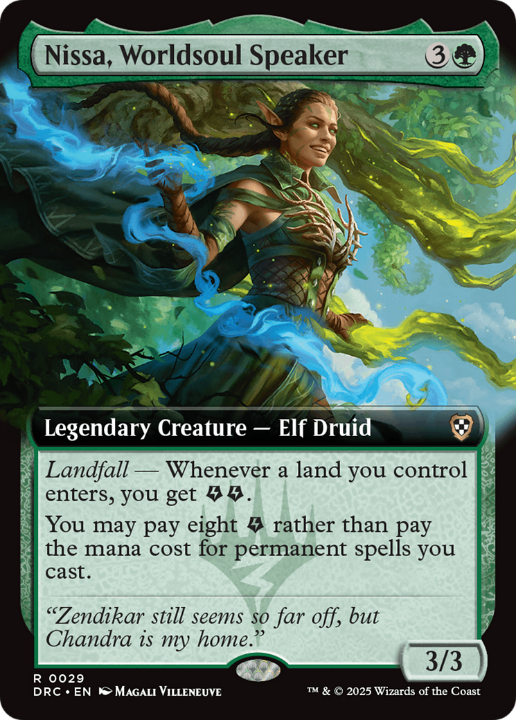 Nissa, Worldsoul Speaker (Extended Art) [Aetherdrift Commander] | Good Games Modbury