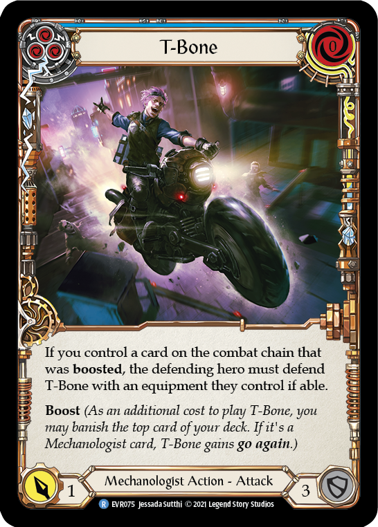 T-Bone (Blue) [EVR075] (Everfest)  1st Edition Rainbow Foil | Good Games Modbury