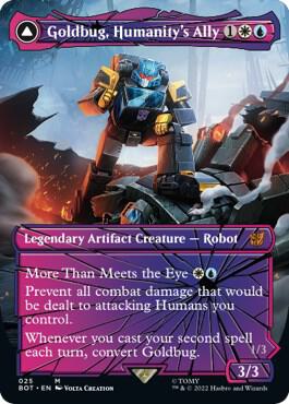 Goldbug Humanitys Ally Shattered Glass 25 (Universes Beyond: Transformers)  - Foil | Good Games Modbury