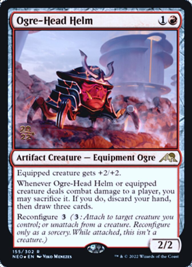 Ogre-Head Helm [Kamigawa: Neon Dynasty Prerelease Promos] | Good Games Modbury