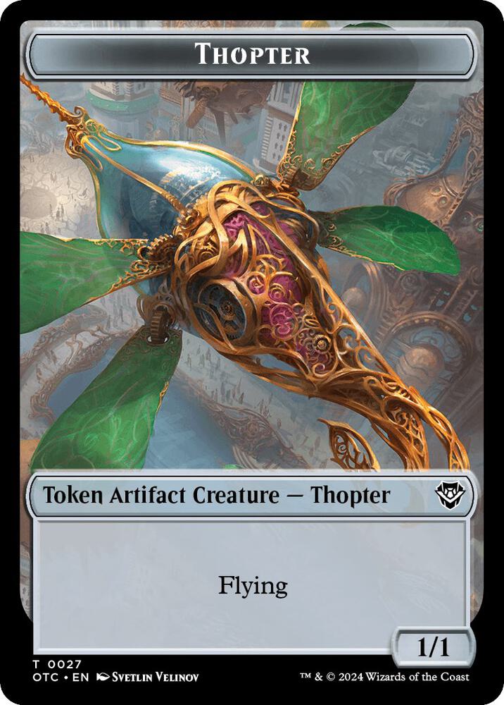 Thopter Treasure Double Sided Token 27 // 18 (Commander: Outlaws of Thunder Junction)  | Good Games Modbury