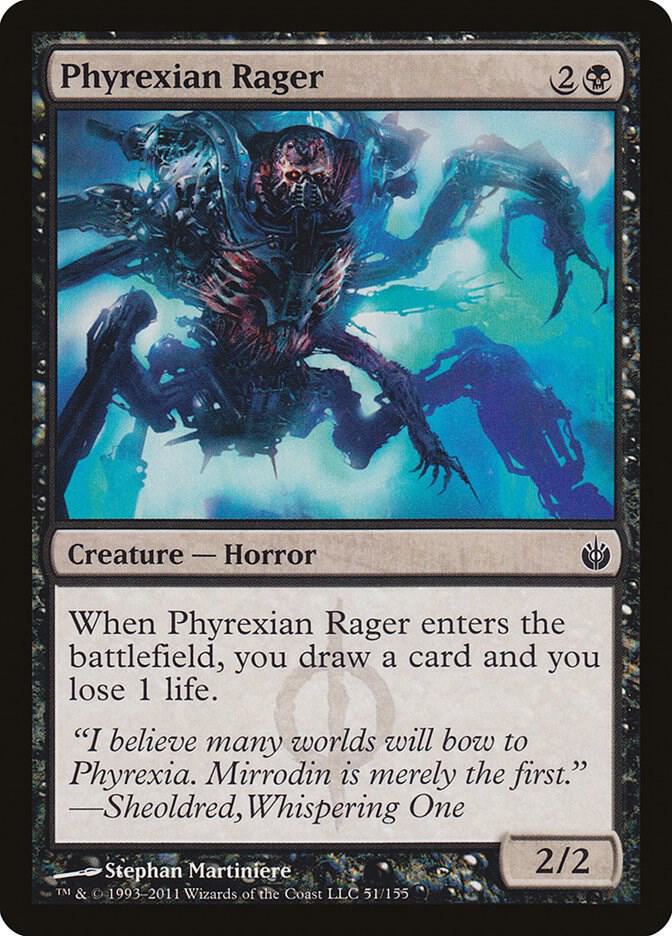 Phyrexian Rager 51/155 (Mirrodin Besieged)  - Foil | Good Games Modbury