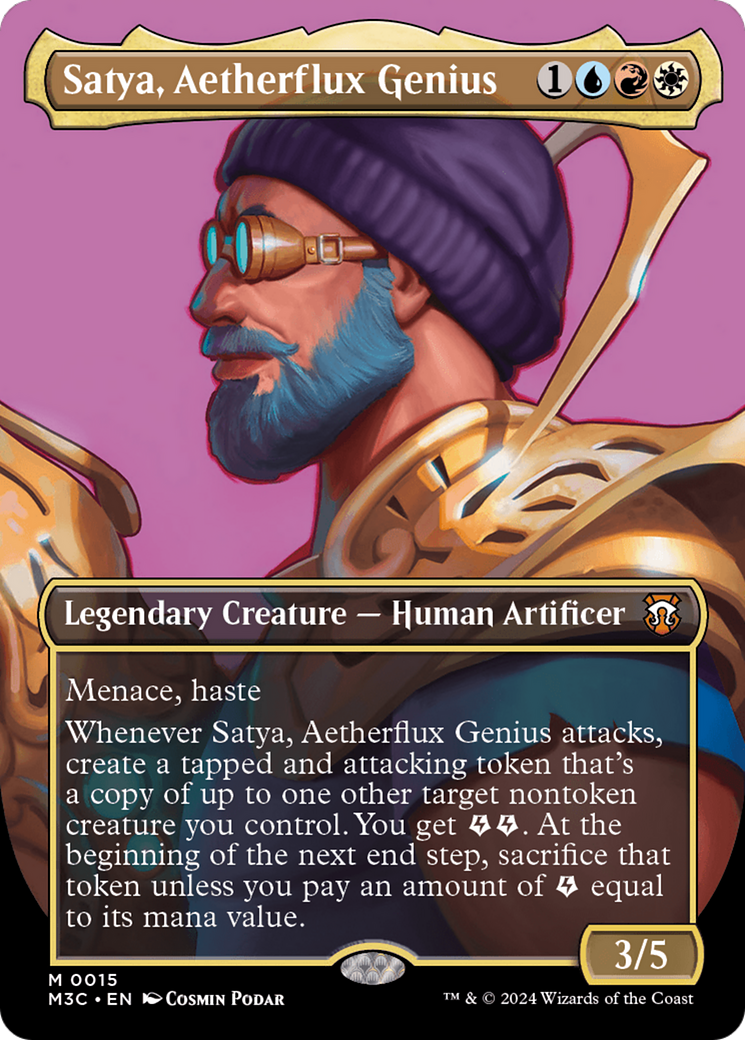 Satya, Aetherflux Genius (Borderless) [Modern Horizons 3 Commander] | Good Games Modbury