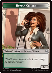 Copy // Human Citizen Double-Sided Token [Marvel's Spider-Man Tokens] | Good Games Modbury