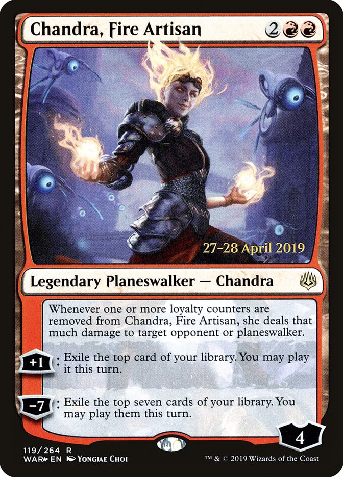 Chandra, Fire Artisan [War of the Spark Prerelease Promos] | Good Games Modbury