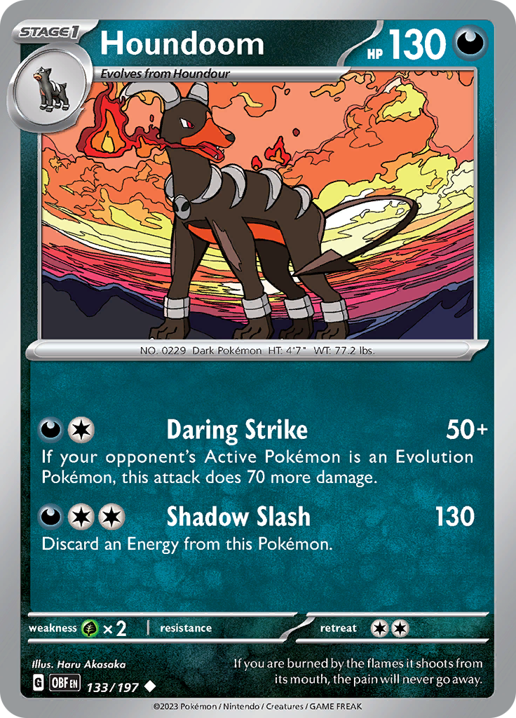 Houndoom (133/197) [Scarlet & Violet: Obsidian Flames] | Good Games Modbury