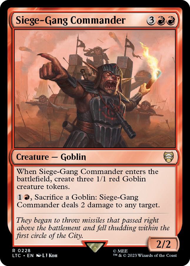 Siege-Gang Commander 228/347 (Commander: The Lord of the Rings: Tales of Middle-earth)  | Good Games Modbury