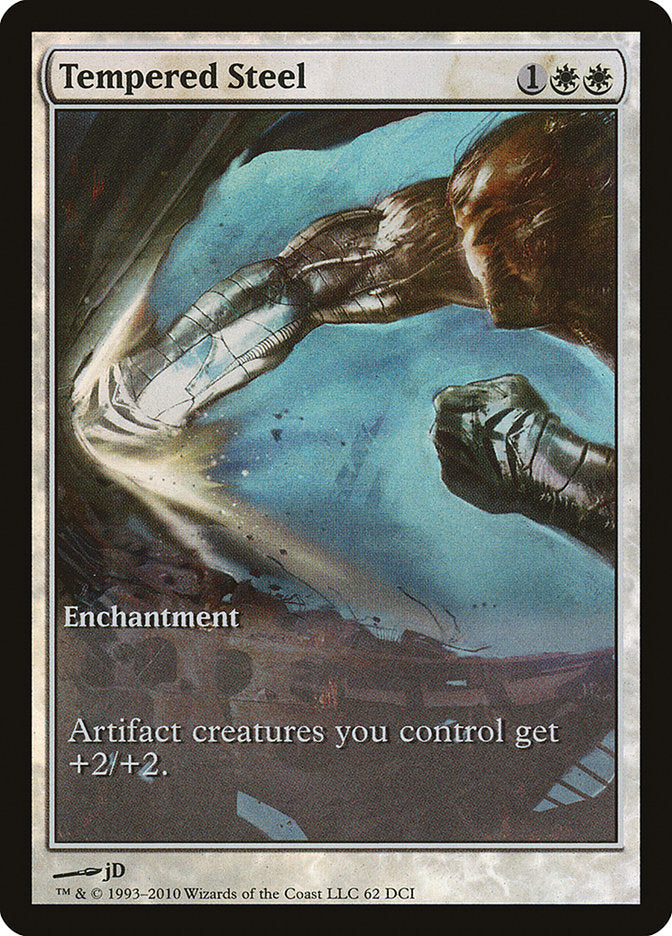 Tempered Steel (Game Day) (Extended Art) [Scars of Mirrodin Promos] | Good Games Modbury