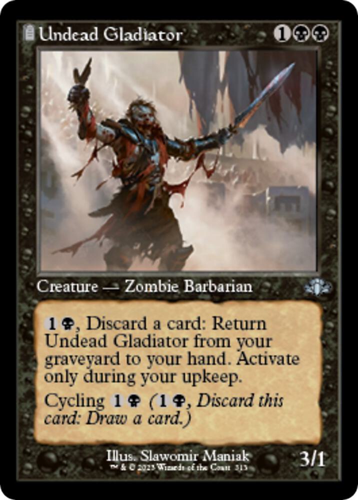 Undead Gladiator Retro Frame 313/261 (Dominaria Remastered)  | Good Games Modbury