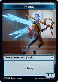 Faerie // Food (15) Double-Sided Token [Throne of Eldraine Tokens] | Good Games Modbury