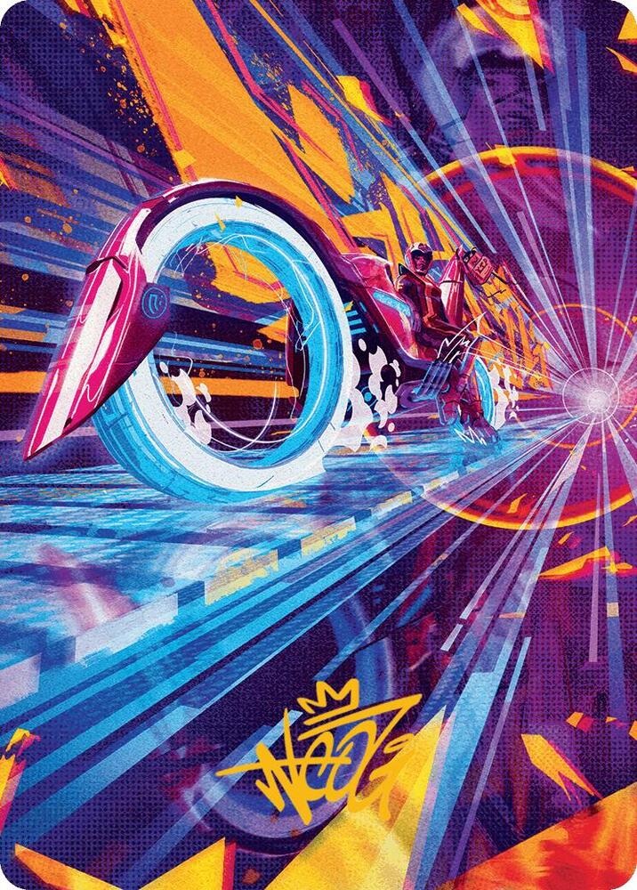 Spotcycle Scouter Art Card Gold Stamped Signature 37 (Art Series: Aetherdrift)  | Good Games Modbury