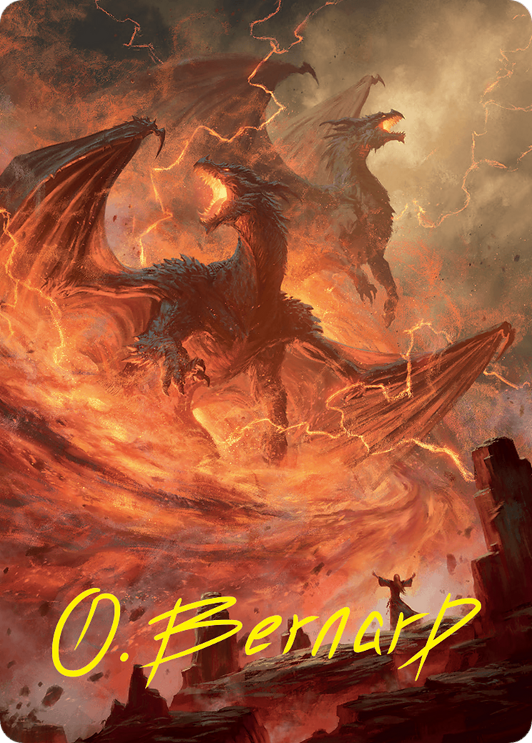 Rite of the Dragoncaller Art Card (38/54) (Gold-Stamped Signature) [Foundations Art Series] | Good Games Modbury