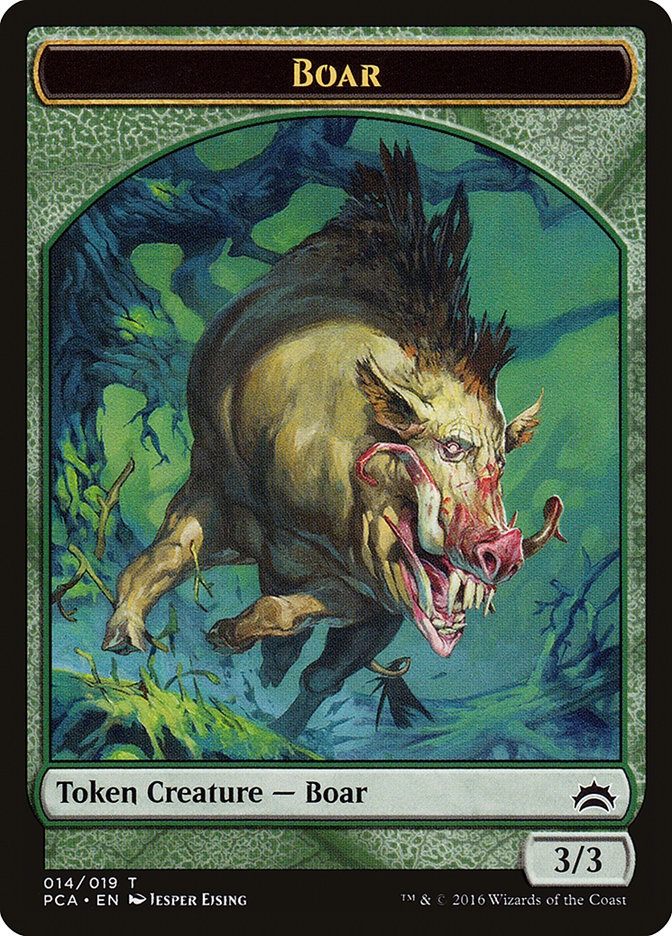 Goblin // Boar Double-Sided Token [Planechase Anthology Tokens] | Good Games Modbury