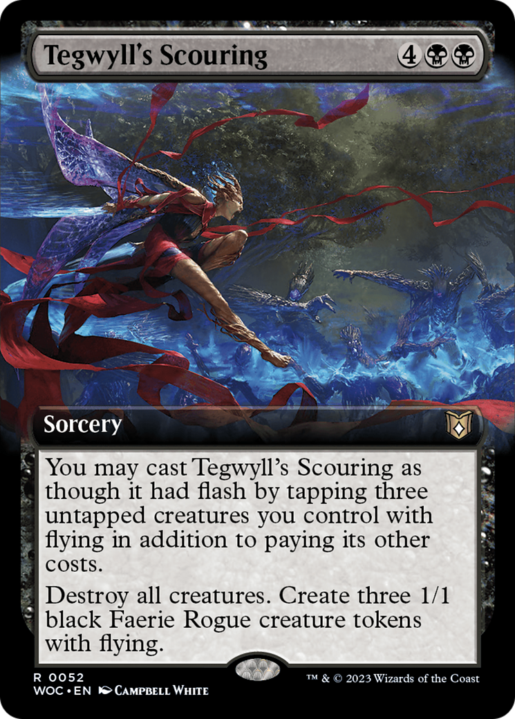 Tegwyll's Scouring (Extended Art) [Wilds of Eldraine Commander] | Good Games Modbury