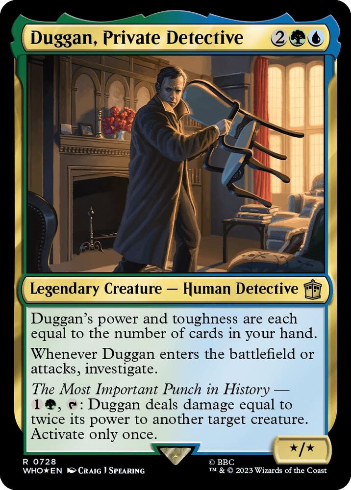 Duggan, Private Detective 728/331 (Universes Beyond: Doctor Who)  - Surge Foil | Good Games Modbury