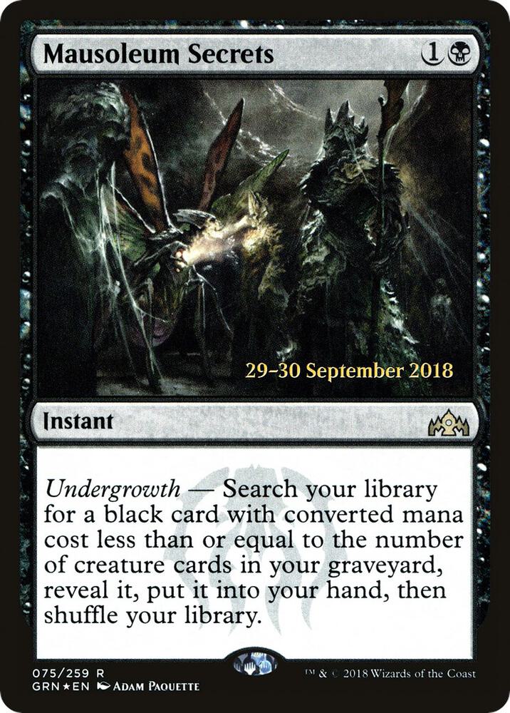 Mausoleum Secrets 75s/84 (Prerelease Cards)  - Foil | Good Games Modbury