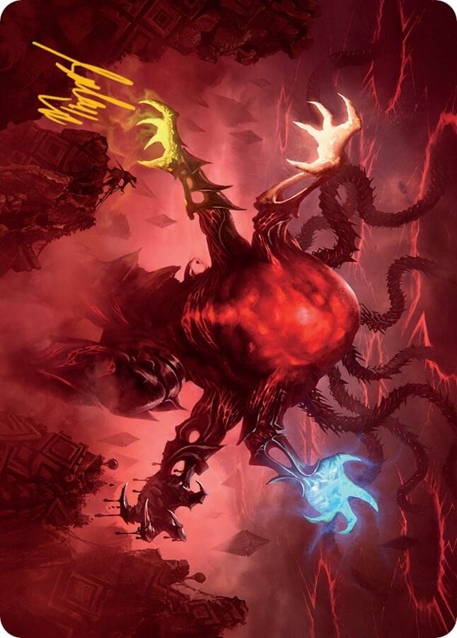 Omnath Locus of All Art Card 51 81 Gold Stamped Signature 51 (Art Series: March of the Machine)  | Good Games Modbury