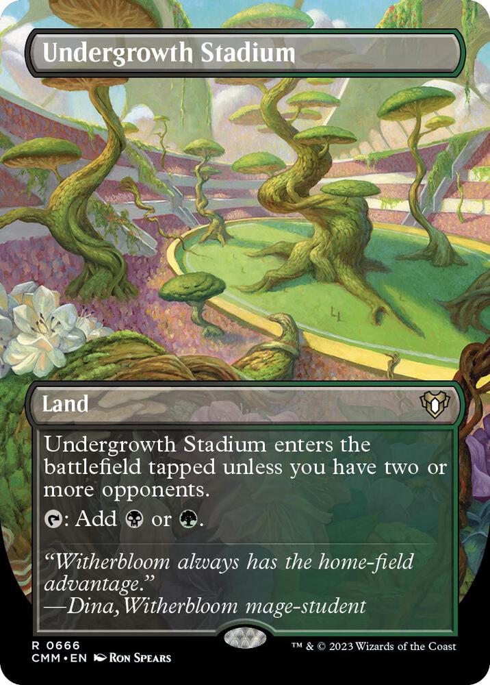 Undergrowth Stadium 666/451 (Commander Masters)  - Borderless Foil | Good Games Modbury
