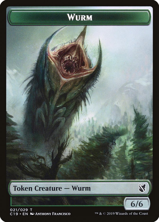 Beast (013) // Wurm Double-Sided Token [Commander 2019 Tokens] | Good Games Modbury