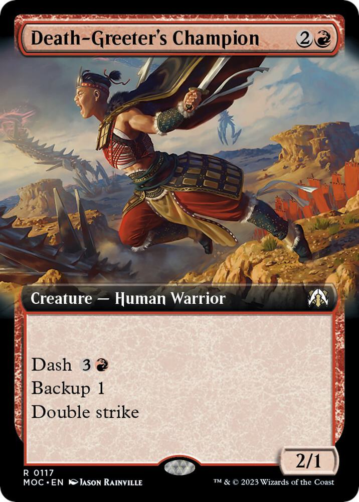 Death-Greeter's Champion 117/444 (Commander: March of the Machine)  - Extended Art | Good Games Modbury
