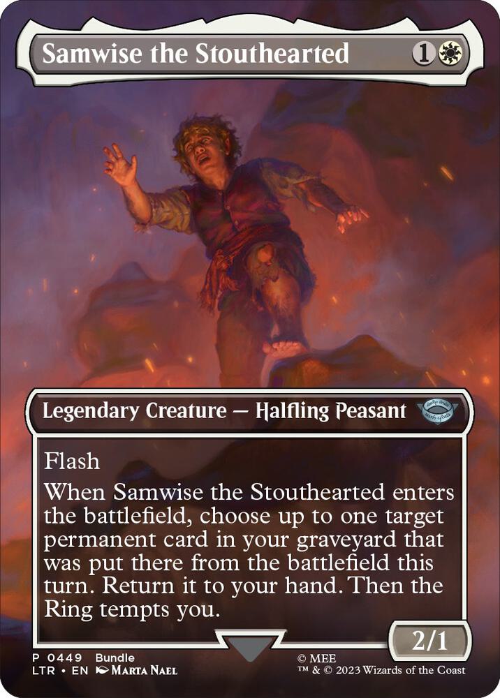 Samwise the Stouthearted Borderless LTR Bundle 449 (Unique and Miscellaneous Promos)  - Foil | Good Games Modbury