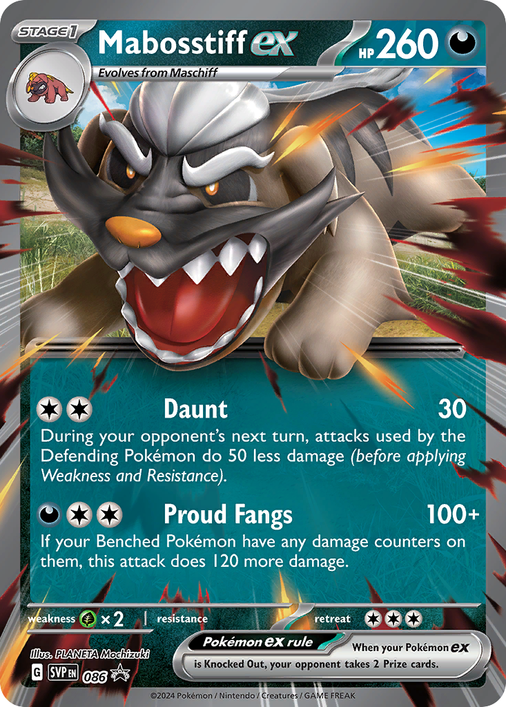 Mabosstiff ex (086) (Jumbo Card) [Scarlet & Violet: Black Star Promos] | Good Games Modbury