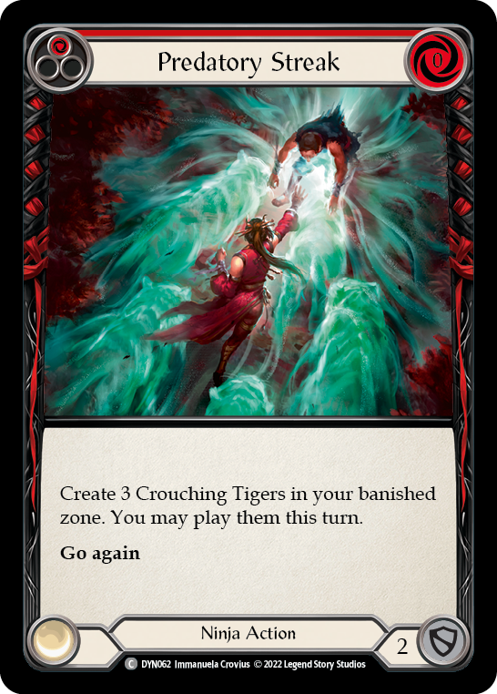 Predatory Streak (Red) [DYN062] (Dynasty)  Rainbow Foil | Good Games Modbury