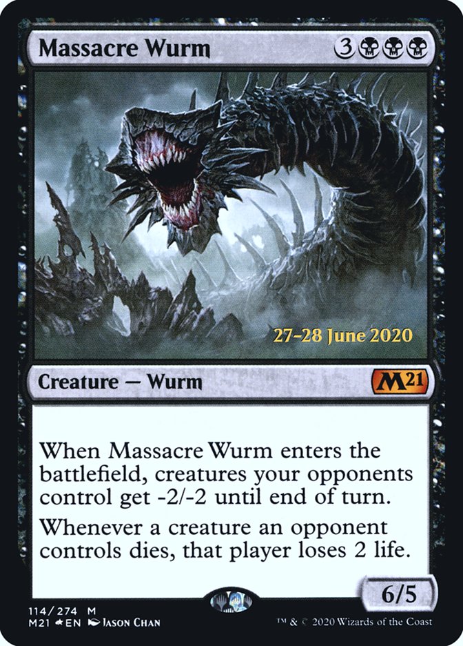 Massacre Wurm [Core Set 2021 Prerelease Promos] | Good Games Modbury