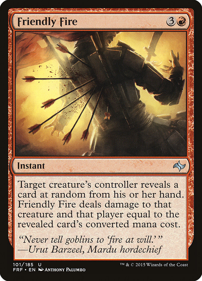 Friendly Fire 101/185 (Fate Reforged)  - Foil | Good Games Modbury