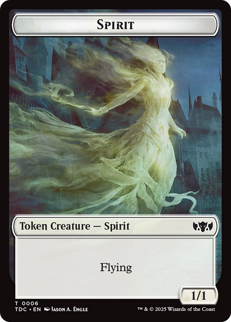Angel // Spirit Double-Sided Token [Tarkir: Dragonstorm Commander Tokens] | Good Games Modbury