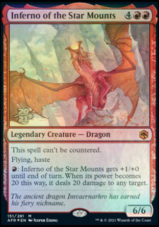 Inferno of the Star Mounts [Dungeons & Dragons: Adventures in the Forgotten Realms Prerelease Promos] | Good Games Modbury