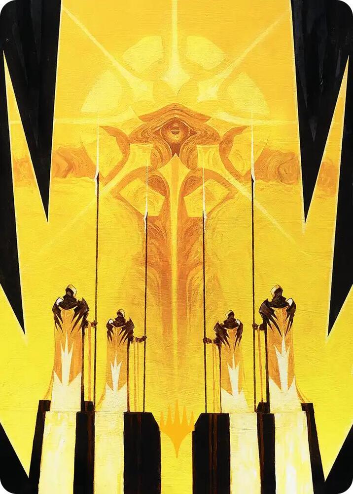 Hardlight Containment Art Card Gold Stamped Planeswalker Symbol 4 (Art Series: Edge of Eternities)  | Good Games Modbury