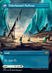Barkchannel Pathway // Tidechannel Pathway (Borderless Alternate Art) [Kaldheim] | Good Games Modbury