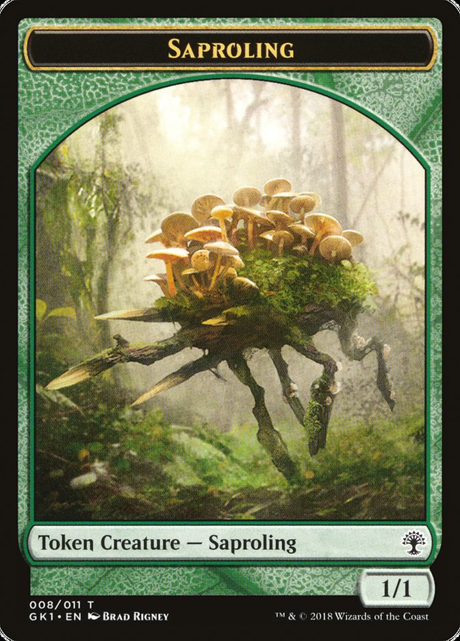 Voja // Saproling Double-Sided Token [Guilds of Ravnica Guild Kit Tokens] | Good Games Modbury