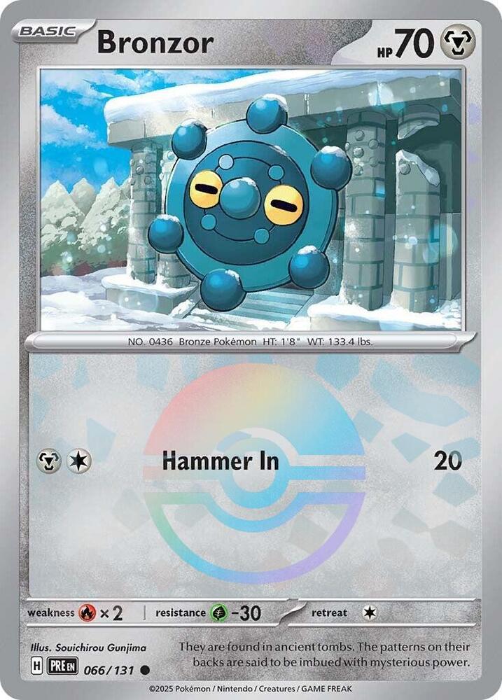 Bronzor (066/131) (Poke Ball Pattern) [Scarlet & Violet: Prismatic Evolutions] | Good Games Modbury