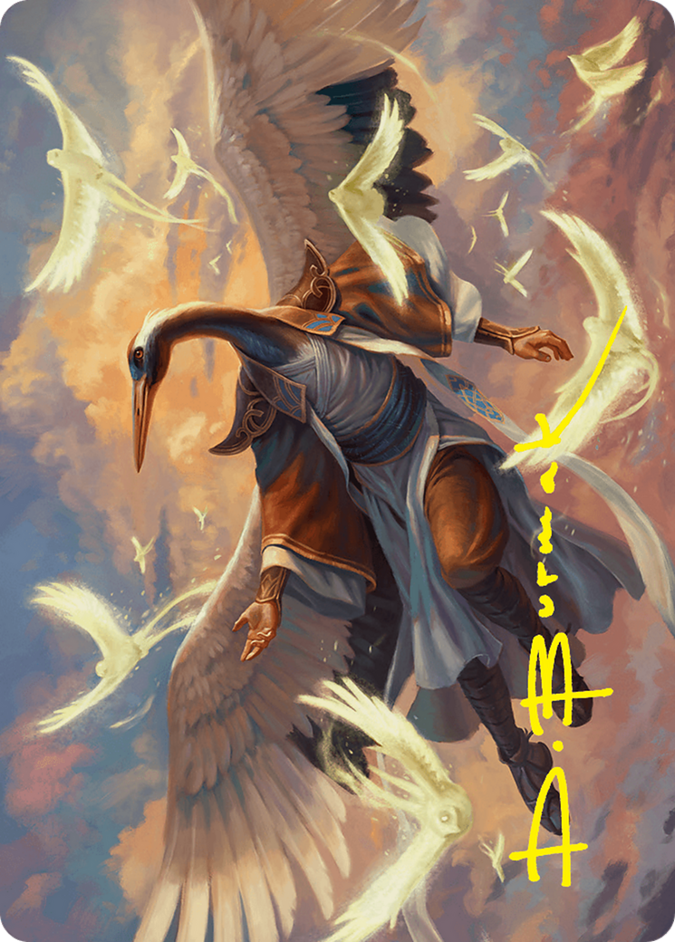 Kykar, Zephyr Awakener Art Card (16/54) (Gold-Stamped Signature) [Foundations Art Series] | Good Games Modbury