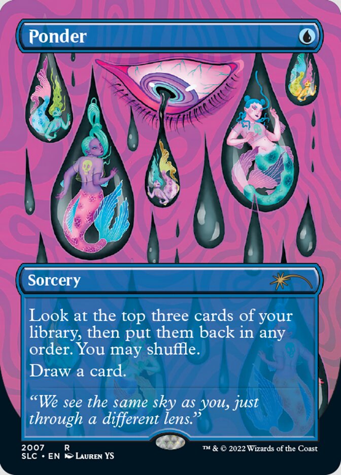 Ponder (Borderless) [Secret Lair 30th Anniversary Countdown Kit] | Good Games Modbury
