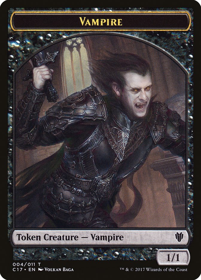 Bat // Vampire Double-Sided Token [Commander 2017 Tokens] | Good Games Modbury