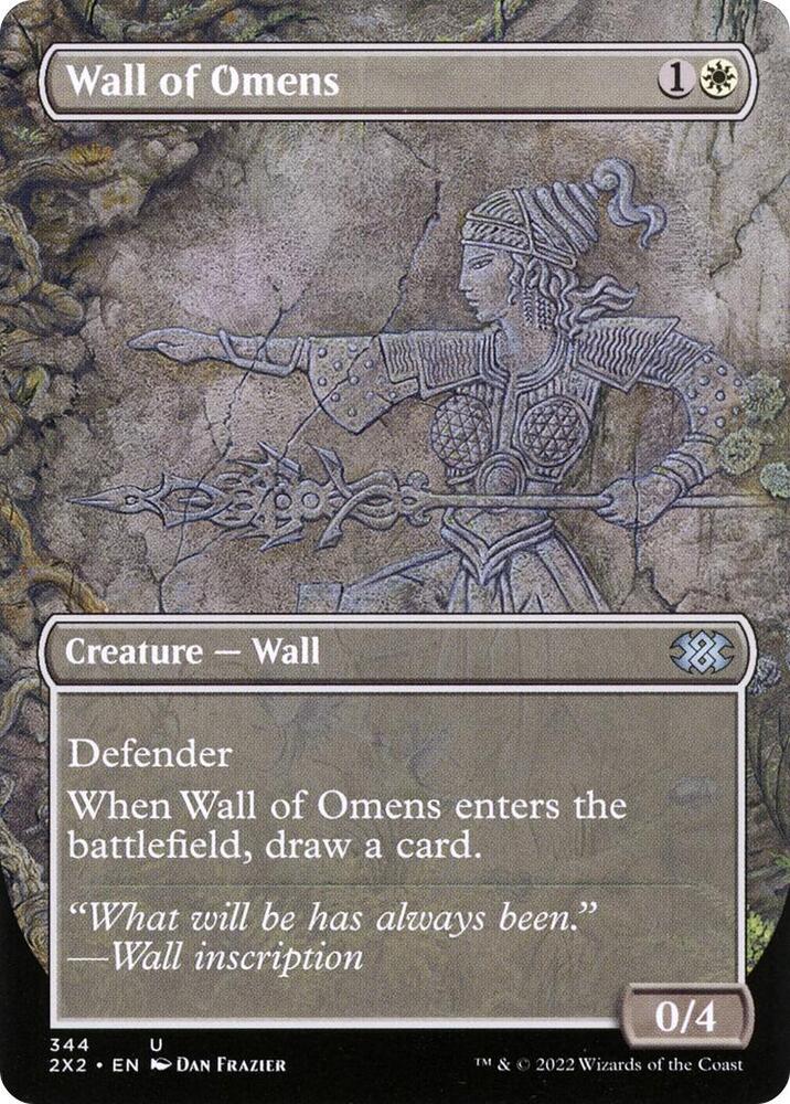 Wall of Omens Borderless 344/331 (Double Masters 2022)  | Good Games Modbury