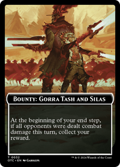 Bounty: Gorra Tash and Silas // Bounty Rules Double-Sided Token [Outlaws of Thunder Junction Commander Tokens] | Good Games Modbury