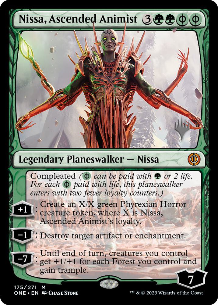 Nissa Ascended Animist 175 (Promo Pack: Phyrexia: All Will Be One)  - Foil | Good Games Modbury
