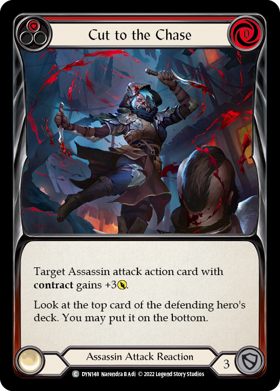 Cut to the Chase (Red) [DYN148] (Dynasty)  Rainbow Foil | Good Games Modbury