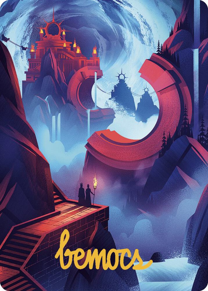 Mountain Art Card Gold Stamped Signature 45 (Art Series: The Lost Caverns of Ixalan)  | Good Games Modbury