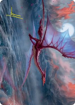 Manaform Hellkite Art Card Gold Stamped Signature 46 (Art Series: Innistrad: Crimson Vow)  | Good Games Modbury