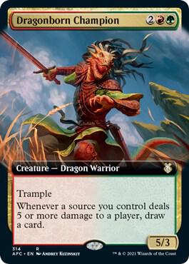 Dragonborn Champion Extended Art 314/62 (Commander: Adventures in the Forgotten Realms)  | Good Games Modbury