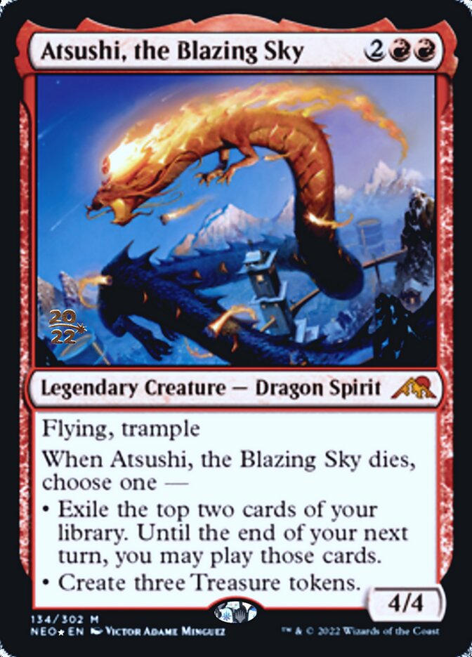 Atsushi, the Blazing Sky [Kamigawa: Neon Dynasty Prerelease Promos] | Good Games Modbury