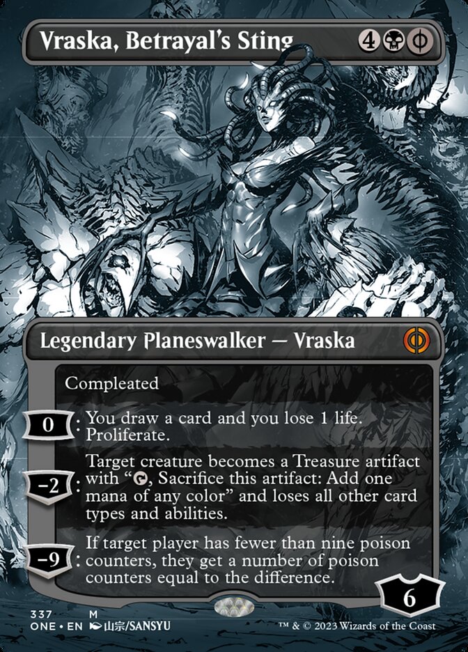 Vraska, Betrayal's Sting (Borderless Manga) [Phyrexia: All Will Be One] | Good Games Modbury