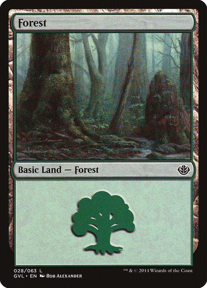 Forest (28) (Garruk vs. Liliana) [Duel Decks Anthology] | Good Games Modbury