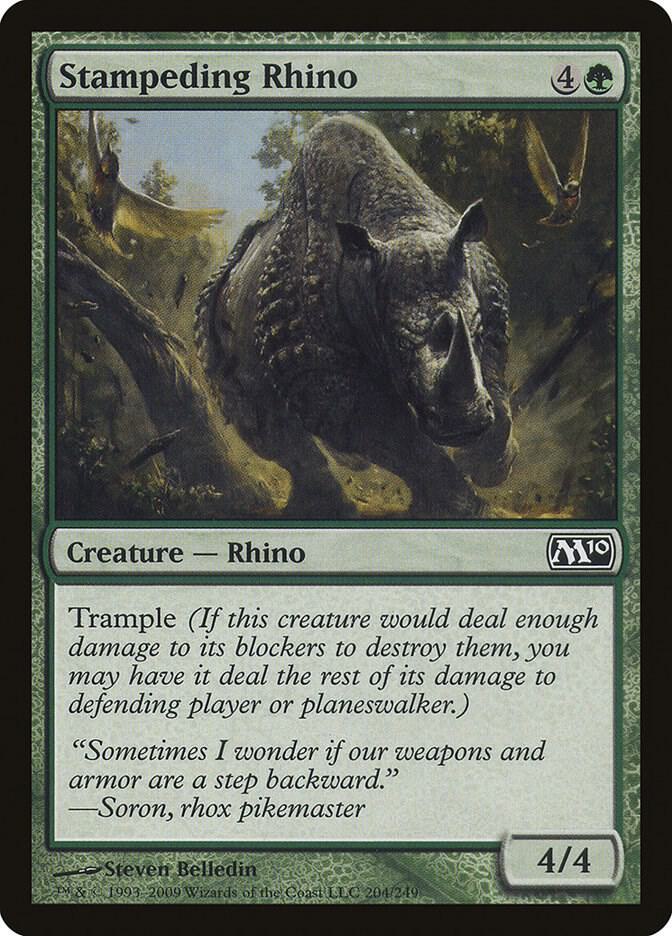 Stampeding Rhino 204/249 (Magic 2010 (M10))  - Foil | Good Games Modbury